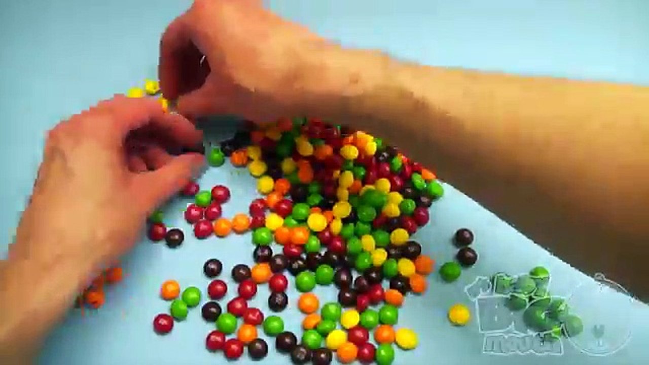 New Learn Colours with Surprise Eggs and a Skittles Rainbow! Part 4