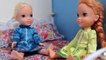 Frozen Elsa Twin Babies! Anna and Elsa Toddlers Babysit Bad Baby Twins Bath Time Doll Toys