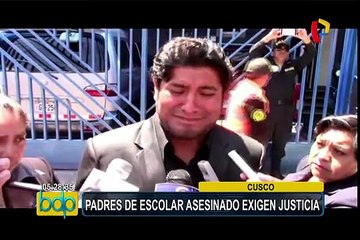 Cusco: padres de escolar asesinado protestan frente a Ministerio Público
