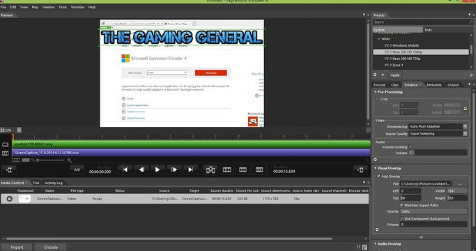 How to edit your video using Microsoft Expression Encoder 4