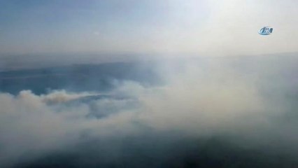 Eskişehir'de Orman Yangını Havadan Görüntülendi
