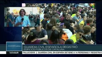 Protestas en Cataluña por la detención de dirigentes del gob. regional