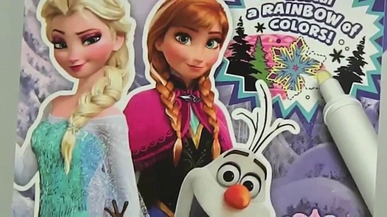 Disney Frozen Imagine Ink Rainbow Color Pen Art Book with Surprise Pictures Cookieswirlc V