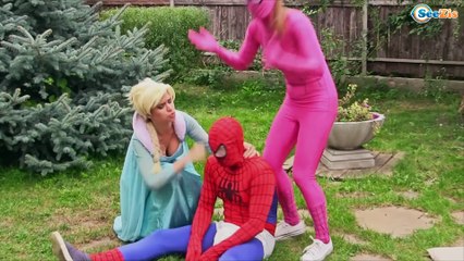 Download Video: Frozen Elsa & Spiderman TOILET PRANK! Princess Anna Maleficent Spidergirl Superheroes in Real Life