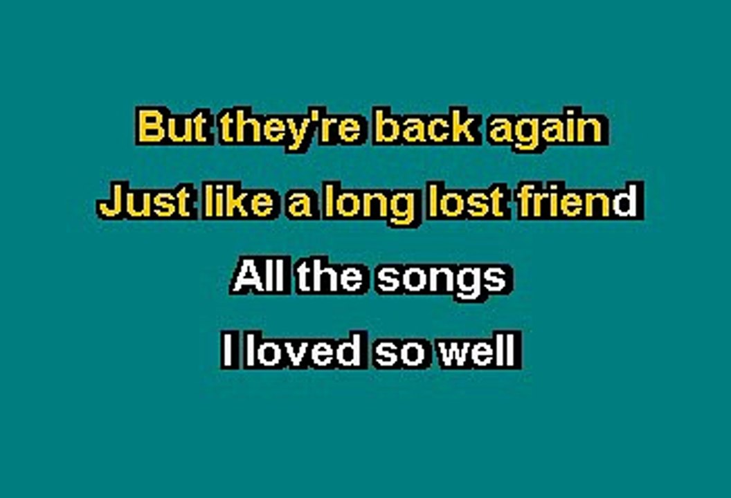 Yesterday Once More - The Carpenters (Karaoke)
