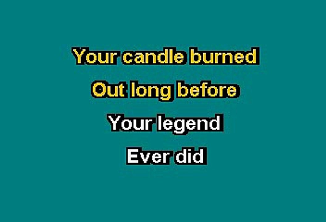 Elton John Candle in the wind (Karaoke) Vídeo Dailymotion