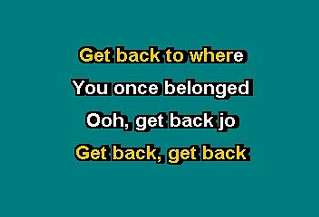 Get Back - The Beatles (Karaoke)