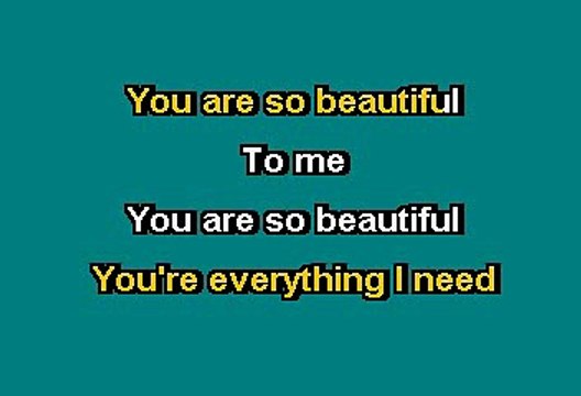 Joe Cocker - You are so beautiful (Karaoke)