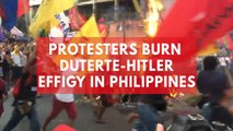 Protesters burn Duterte-Hitler effigy in Philippines