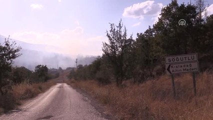 Uşak'ta Makilik Alanda Yangın (1)