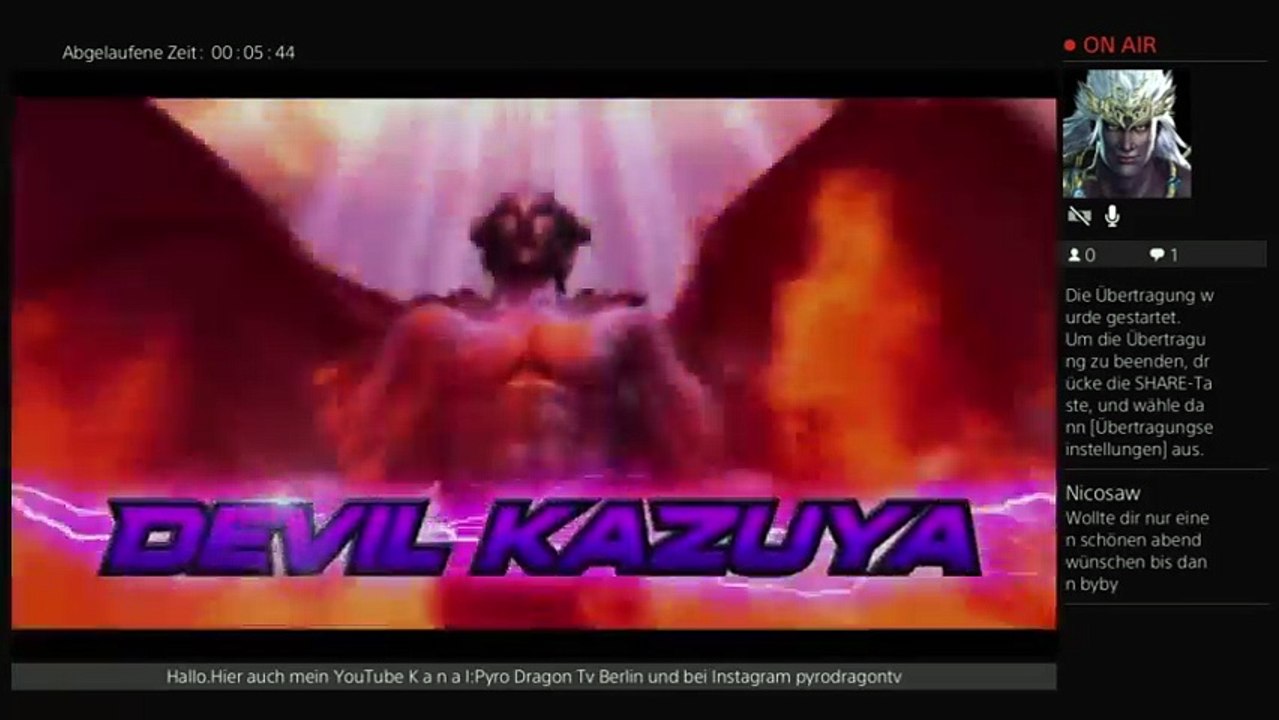 Ger/ps4 pyro dragontv spezialstream bis 3uhr tekken7 kinoabend. (209)