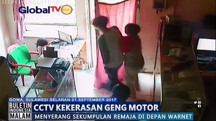 CCTV Rekam Aksi Penyerangan Geng Motor di Gowa