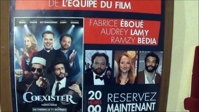 2// Avant première nationale du film Coexister au CGR d'Auxerre : interview de Ramsy, Éboué et Audrey Lamy