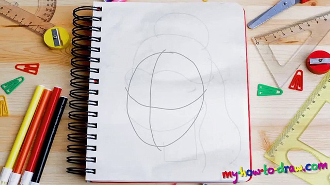 How to draw Princess Belle - Disney Beauty and the Beast - Easy step-by-step drawing lessons