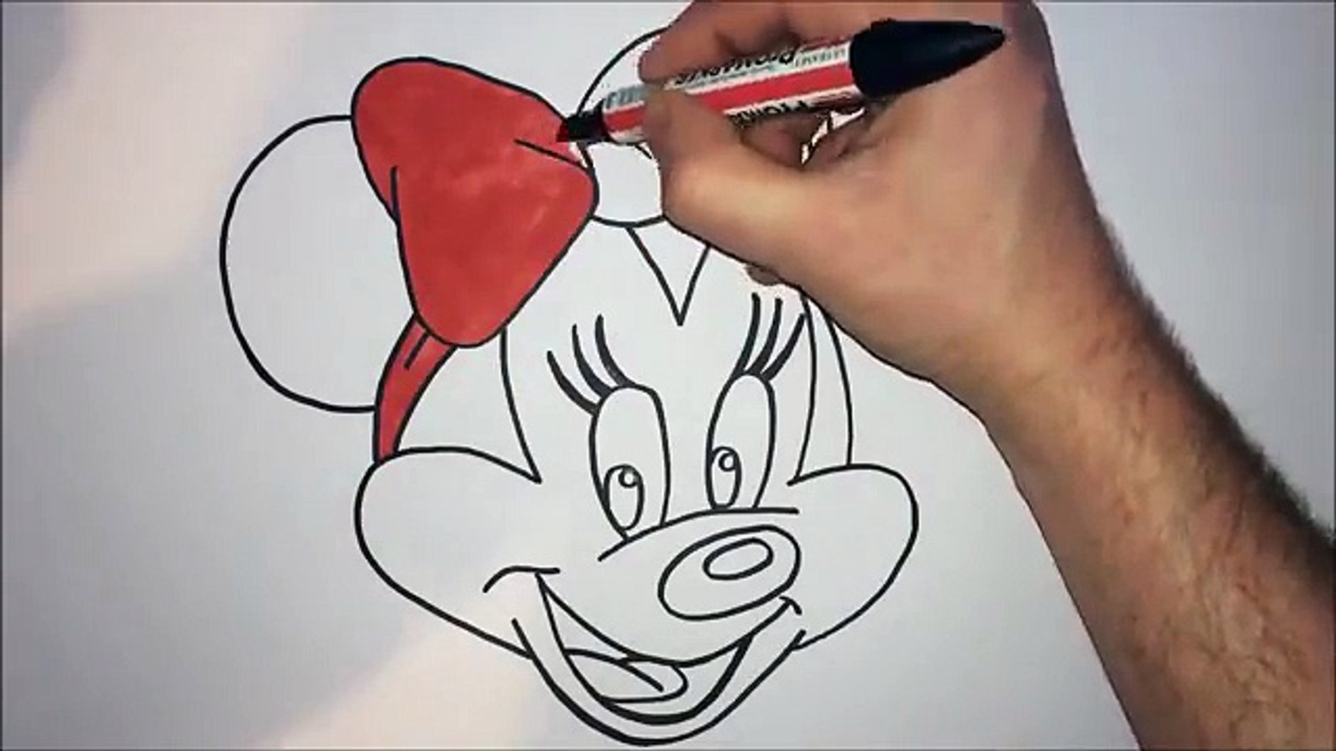 step by step drawing minnie mouse