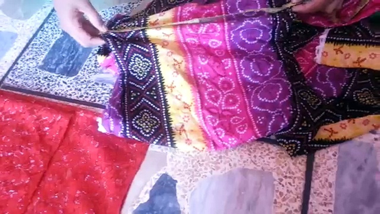 How to cut front side open gown having A line shape closed slits