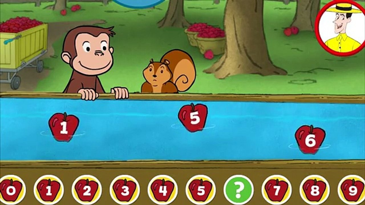 Curious George Apple Picking - English Counting Game for Kids