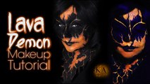 Black Light Lava Demon Halloween Makeup Tutorial
