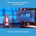 Ellen DeGeneres roasting IPHONE X