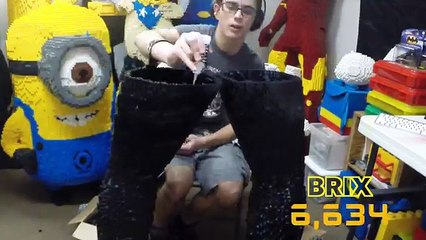 Life-Size Lego Darth Vader Time Lapse Build!!