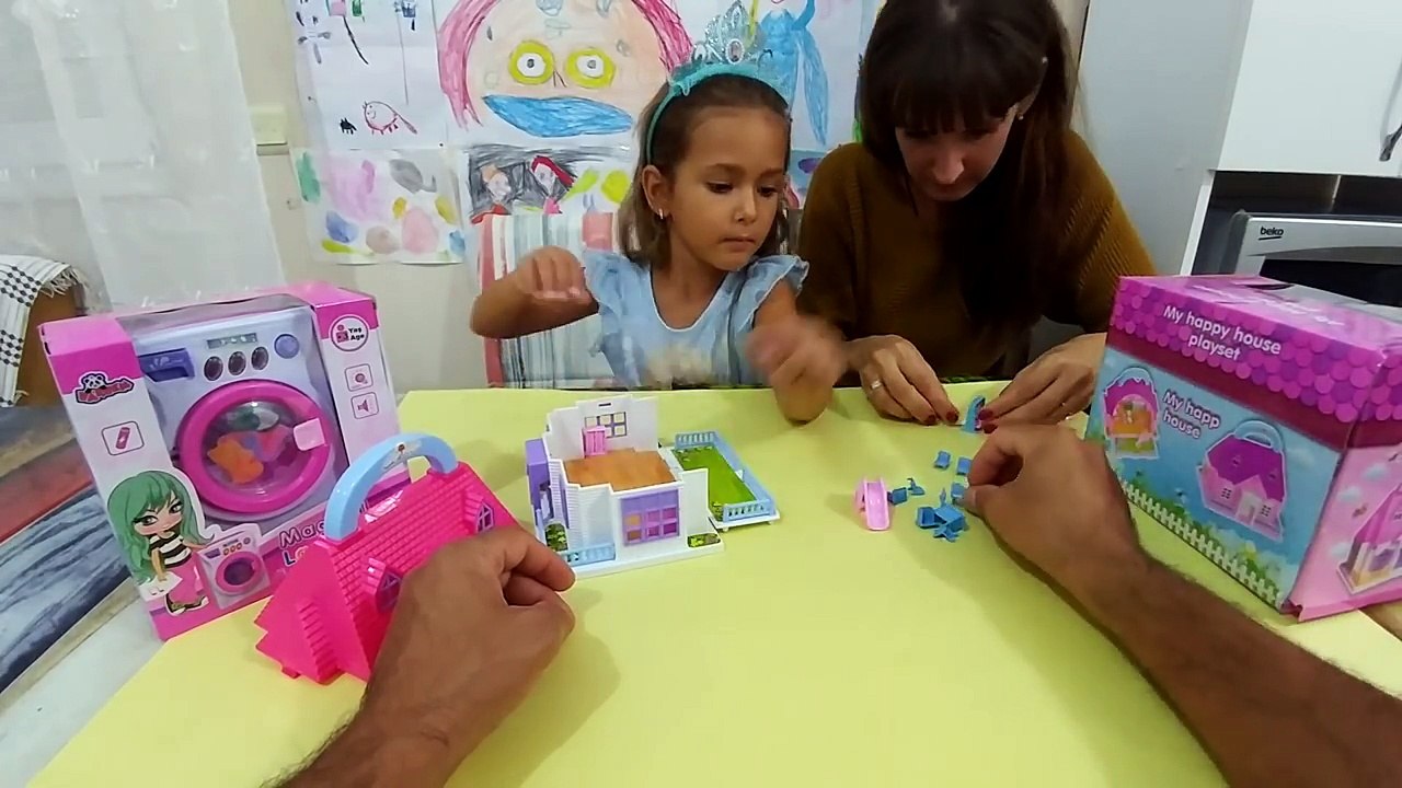 oyuncak çamaşır makinası ve oyuncak okul , eğlenceli çocuk videosu