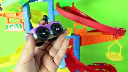 Tobogan de 3 Pistas Fisher Price Circuito de Carros|Little People City Skyway