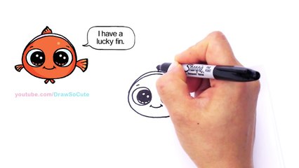 How to Draw Baby Dory and Nemo Easy step by step CUTE - Finding Dory Movie