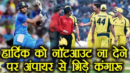 Video herunterladen: India vs Australia 2nd ODI: Hardik Pandya's not out made Australian Players angry on Umpire