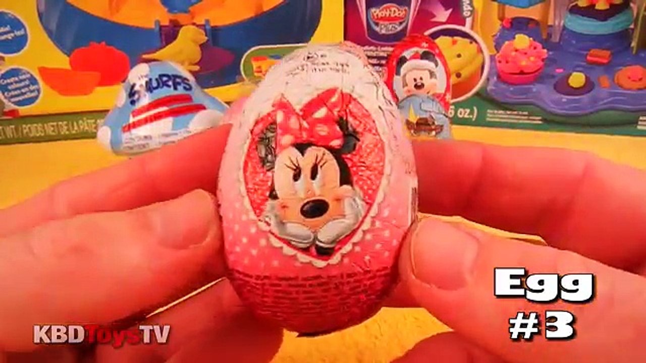 9 Toy Surprise Eggs Disney Mickey Mouse Smurfs Winnie the Pooh Barbie Hello Kitty Phineas & Ferb