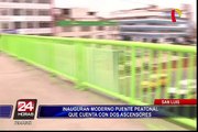 San Luis: inauguran moderno puente con ascensores para discapacitados