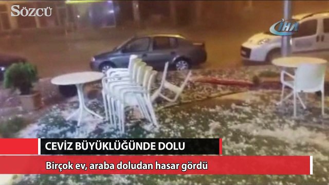 Sakarya'da ceviz büyüklüğünde dolu yağdı