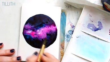 Tiny Nebula Watercolor Art 🌌 - Beautiful Space-Inspired Painting