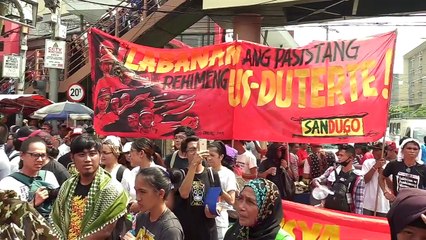 Thousands flock to Mendiola to protest against Duterte, martial law