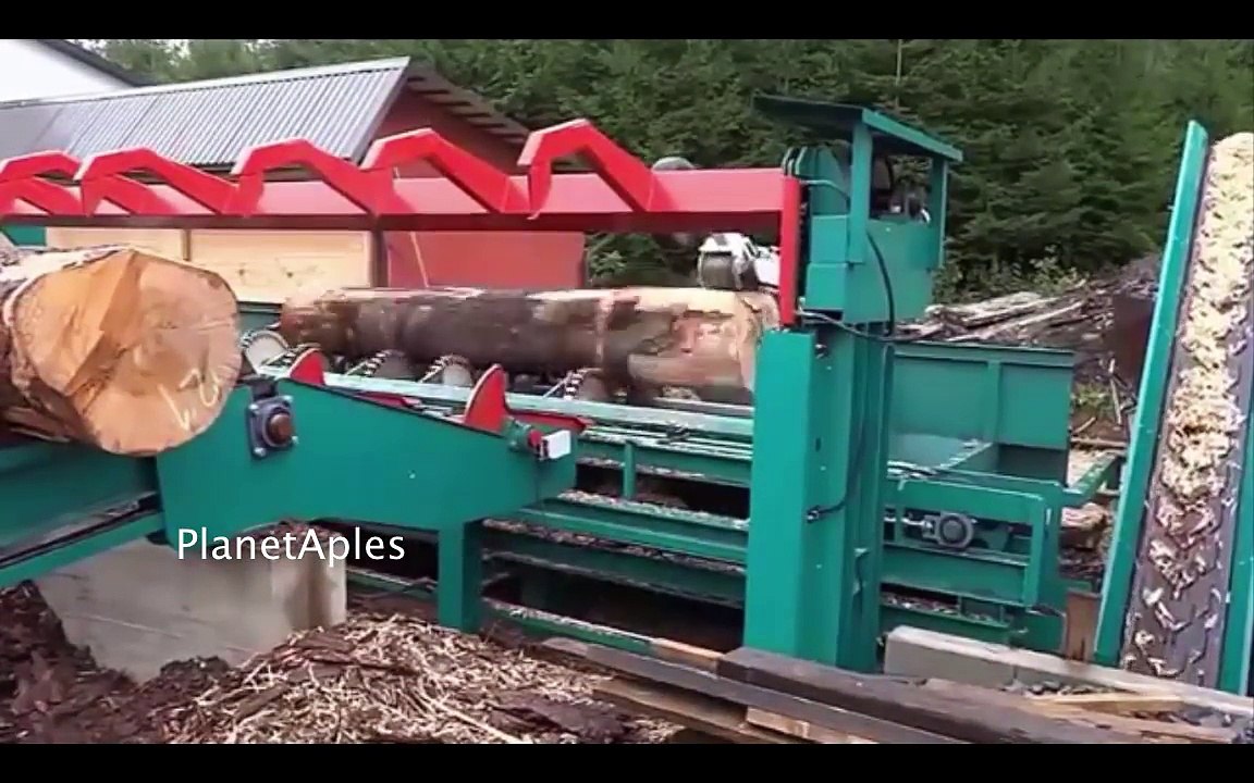 Extreme Modern Wood Cutting Machines Intelligent Equipment Factory Processing Huge Wood - dailymotion