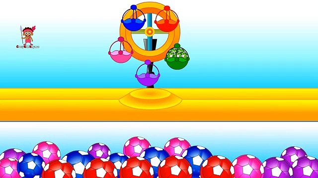 Learn Colors with Soccer Balls Machine Toy, Colours to Kids Children Toddlers Baby Play Videos