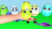 Learn Colors Wheels On The Bus 3D | Monster Truck School Bus | Surprise Eggs Nursery Rhymes for Kids