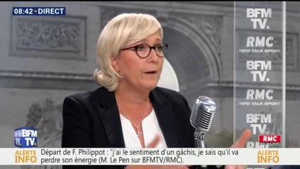 Départ de Florian Philippot du FN: Marine Le Pen "a le sentiment d'un gâchis" (BFMTV)