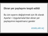 Ekran yer paylaşımı nasıl kapatılır  ( Android )