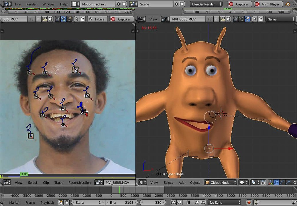 Tracking face blender 2.78 by Taola