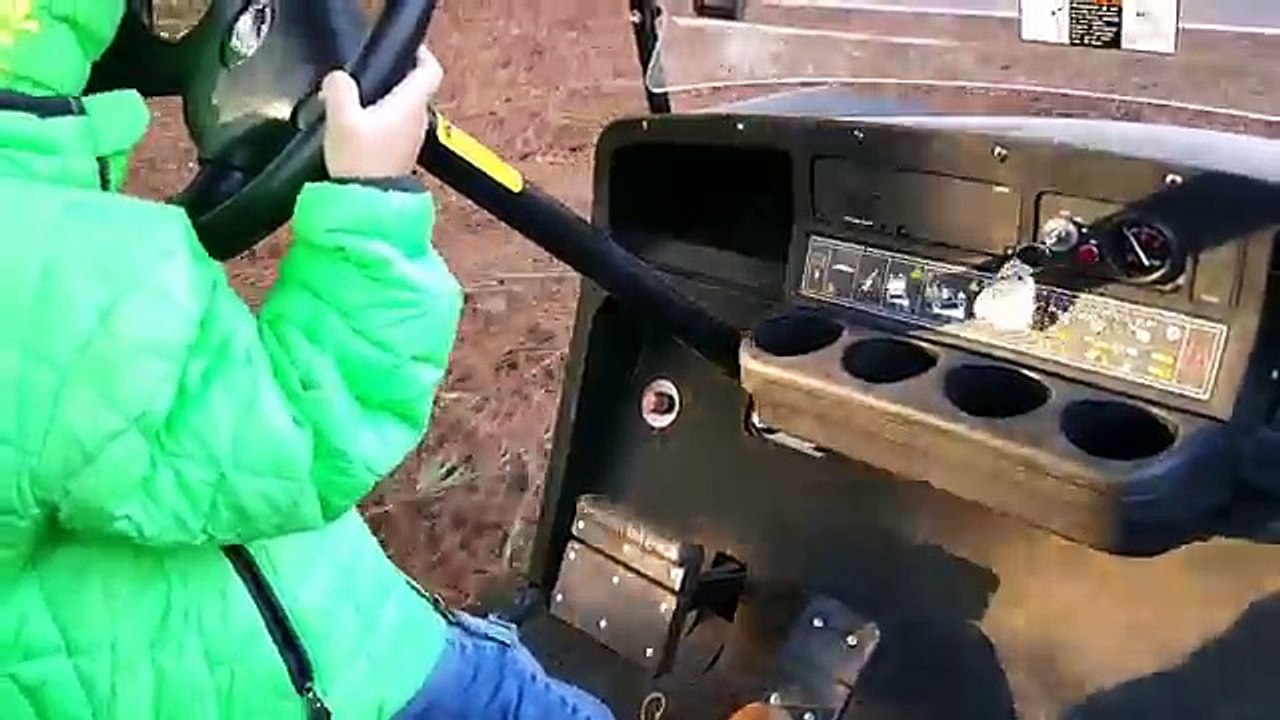 4 Year Old Kid Driving A Gas-Powered Lifted Golf Cart! Fun For The Kids!