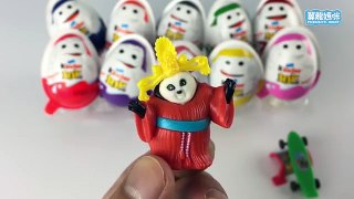Et des œufs bonjour Salut joie minou ouvrir jouets 健達奇趣蛋凱蒂貓和功夫熊貓玩具 驚喜蛋男女系列玩具開箱 kinder surprise kung fu panda