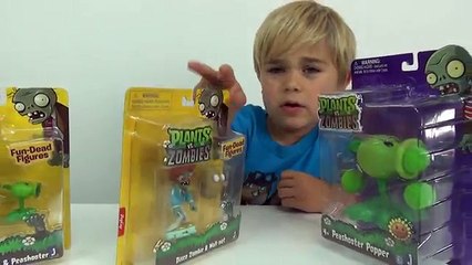 Plants VS Zombies - Disco Zombie, Ducky Zombie and Peashooter Toy Review