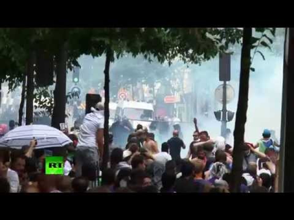 Stones and Teargas: Police clash with pro-Palestinian protesters in Paris