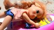 Anna and Elsa Beach Trip Frozen Anna and Elsa Toddlers Learn to Surf Swimming Dolls