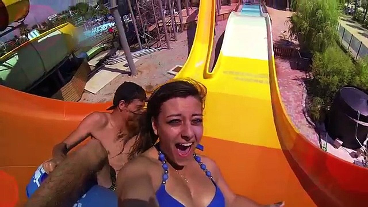 PARC AQUATIQUE AQUASPLASH - GoPro centre aquatique Marineland - Toboggan Aquatique