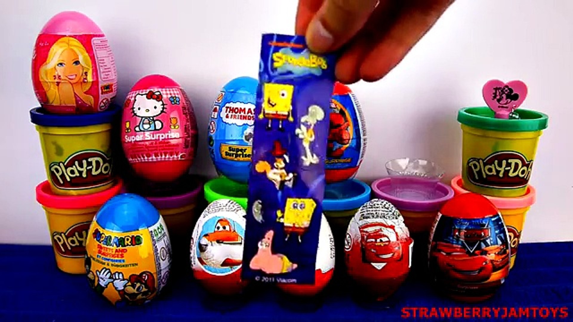 spiderman play doh surprise eggs