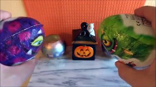 Maxi Kinder Surprise Eggs Halloween Funny Toys Unboxing - Huevos Sorpresa - ハロウィン