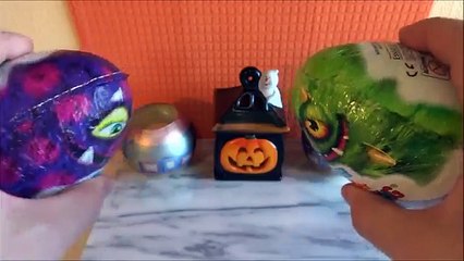 Maxi Kinder Surprise Eggs Halloween Funny Toys Unboxing - Huevos Sorpresa - ハロウィン