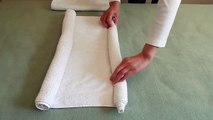 Towel animal folding, how to fold a Stingray.
