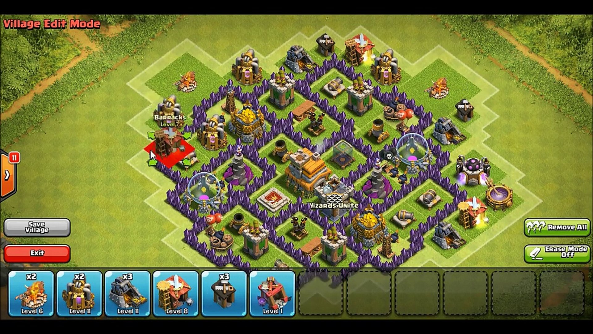 Clash Of Clans Town Hall 7 Best Hybrid Base Defense Clip Effective Traps Th7 Th 7 Video Dailymotion